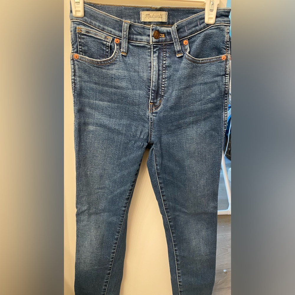 Madewell 10inch High-rise Medium Blue Skinny Jeans